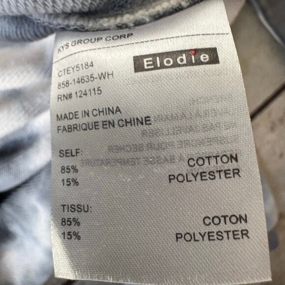 Elodie Women’s Large Crop Hoodie Gray Tie Dye Long Sleeve Oversized NWT - Picture 8 of 8